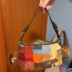 Coach Multicolor Patchwork Shoulder Bag
